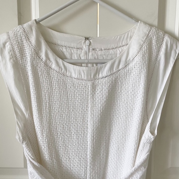 CAbi Lizzie White Eyelet Front Tie Dress #5106 - Picture 11 of 16